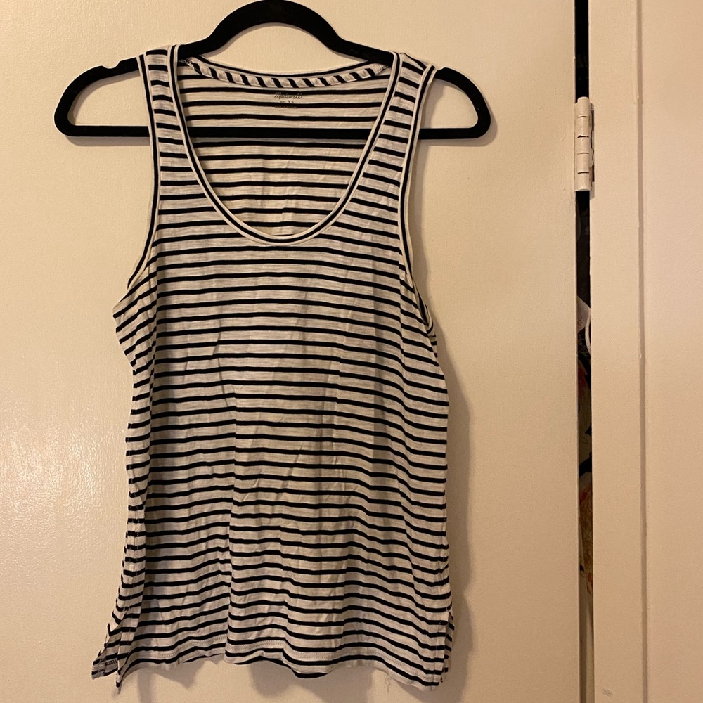Black & white stripe Madewell tank